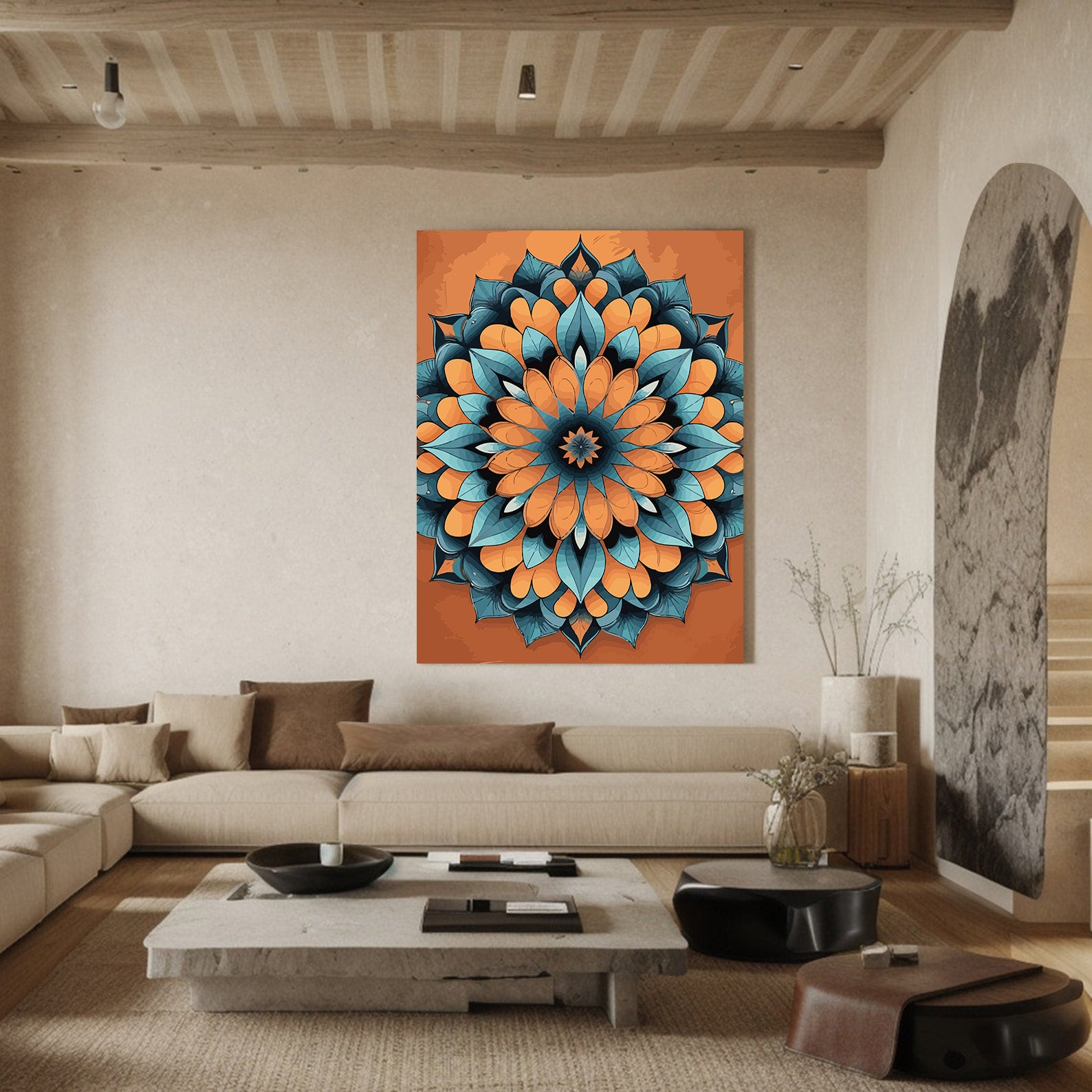 Pictura pe Numere – Mandala solara 7044