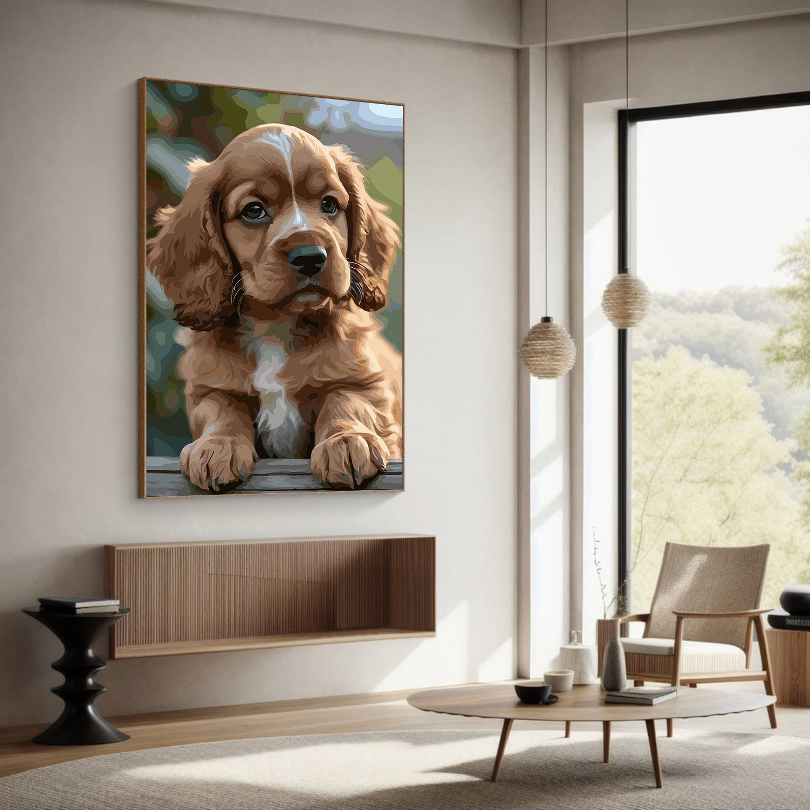 Pictura pe Numere – Puiul de cocker 7365