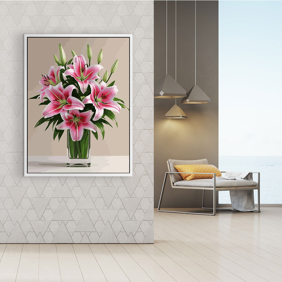 Pictura pe Numere – Crini in vas de cristal 6831