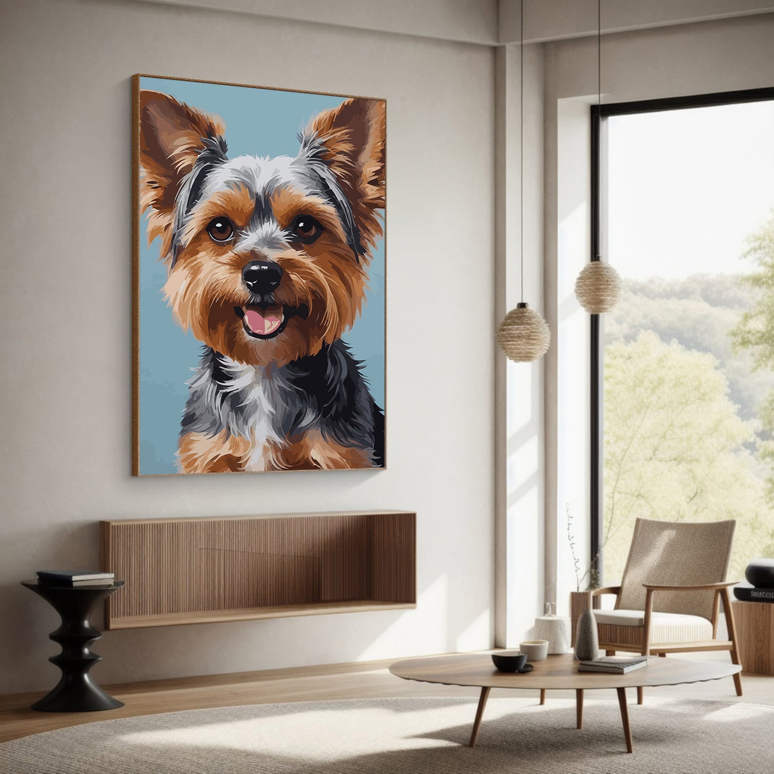 Pictura pe Numere – Bucuria micului yorkie 7369