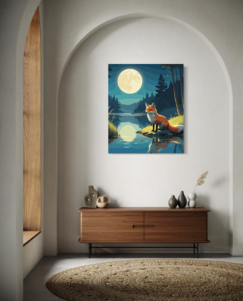 Pictura pe Numere – Vulpea sub luna plina 7371
