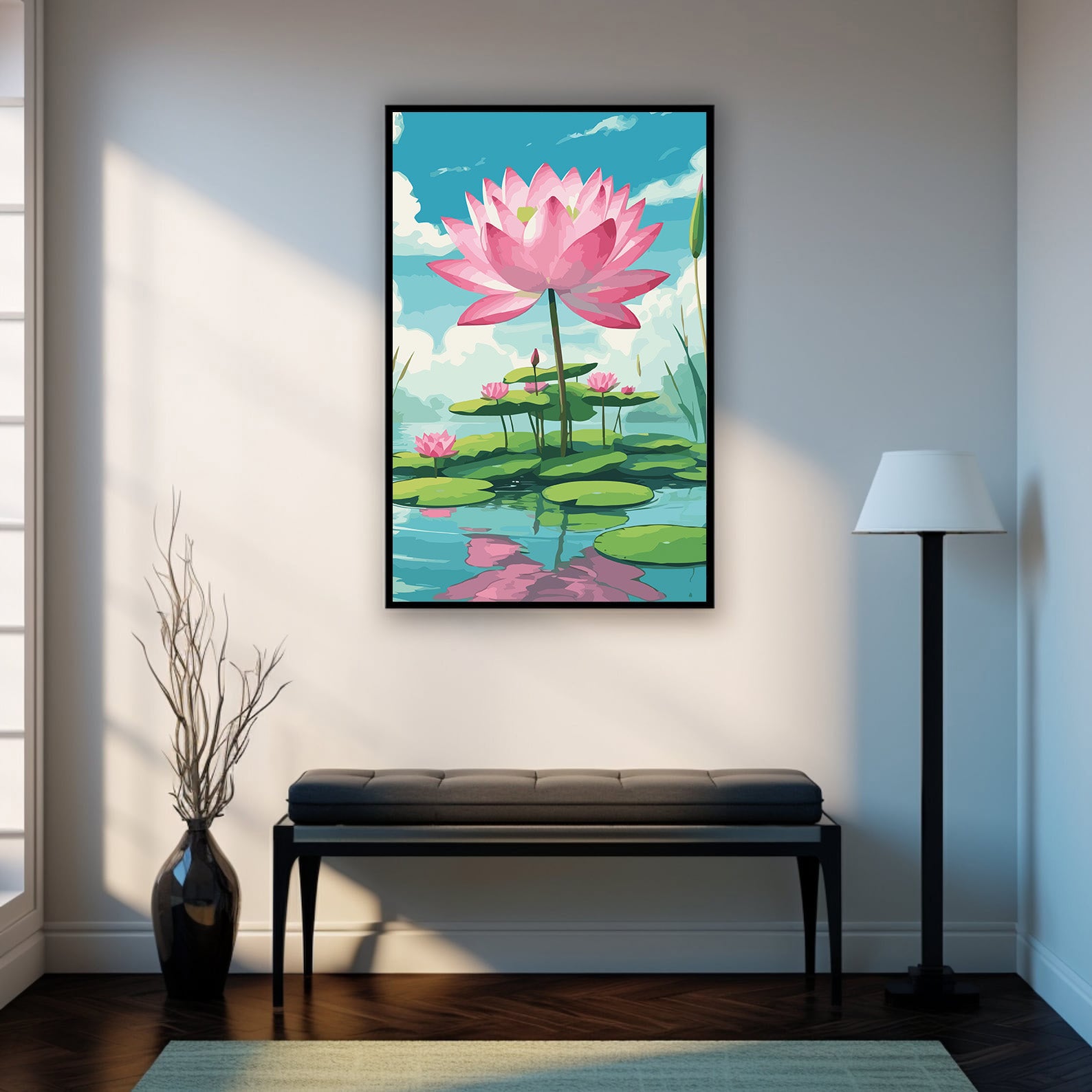 Pictura pe Numere – Lotusul roz 7187