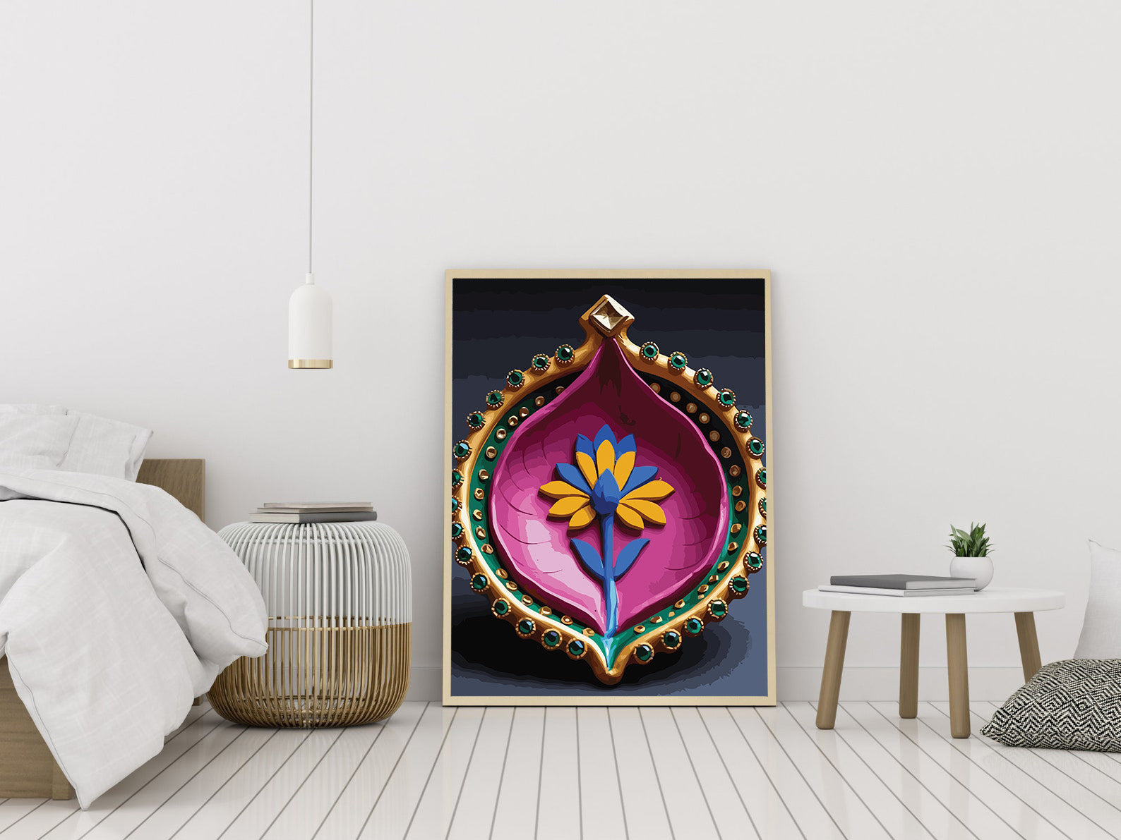 Pictura pe Numere – Floare de smarald 7023