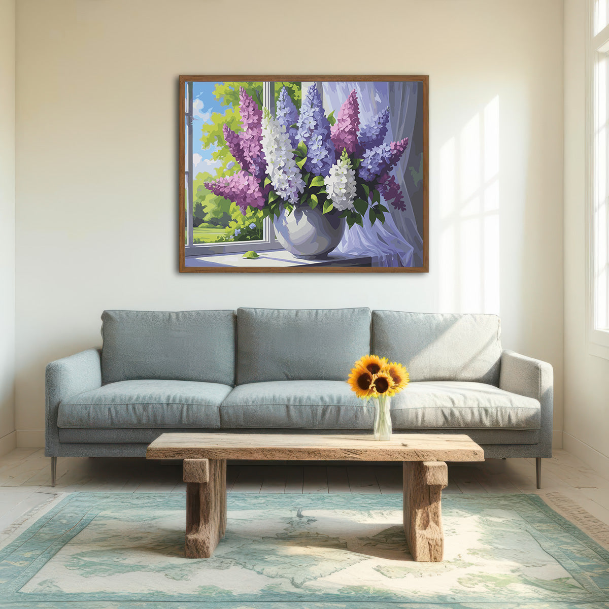 Pictura pe Numere – Liliac la fereastra 7073