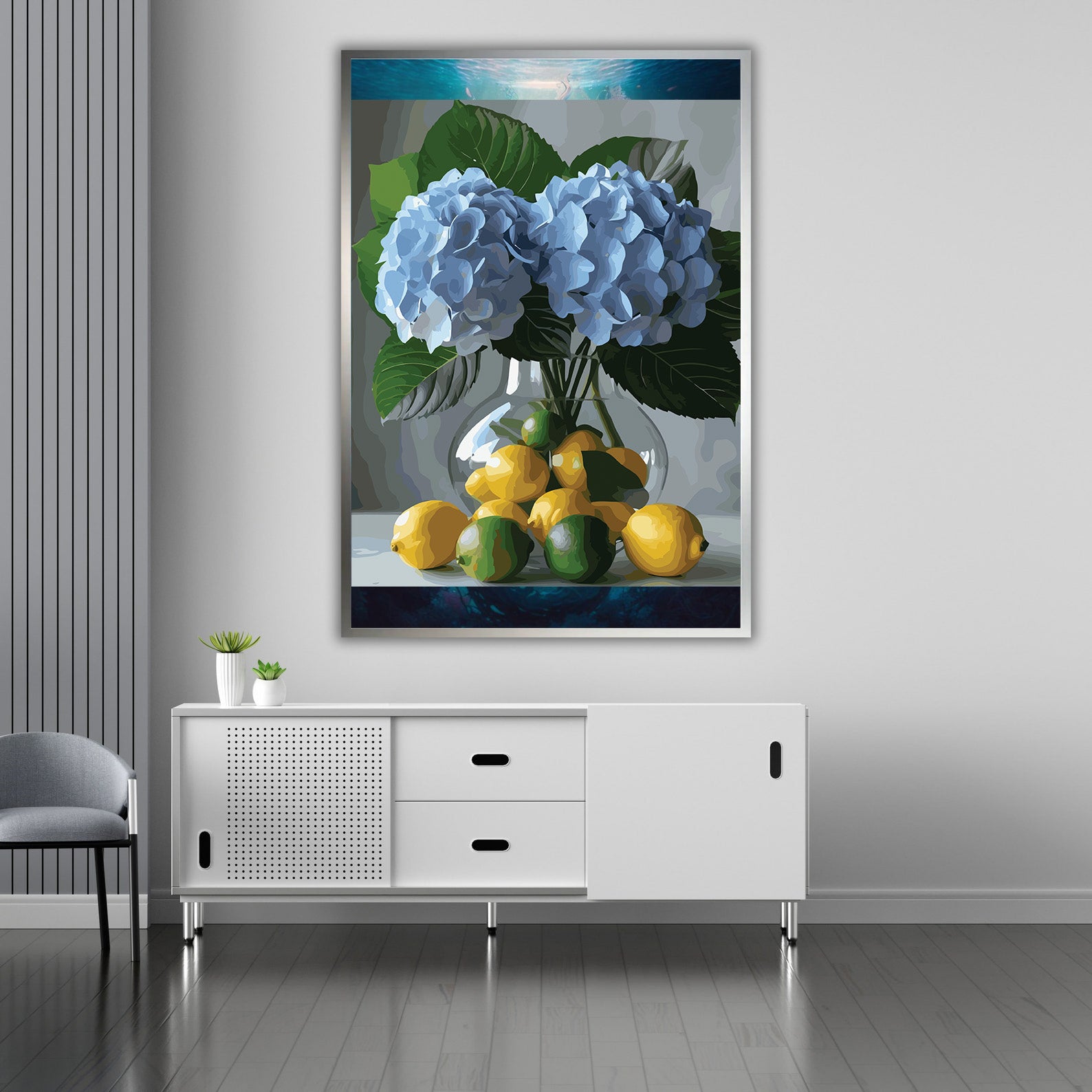 Pictura pe Numere – Hortensii si citrice 7239