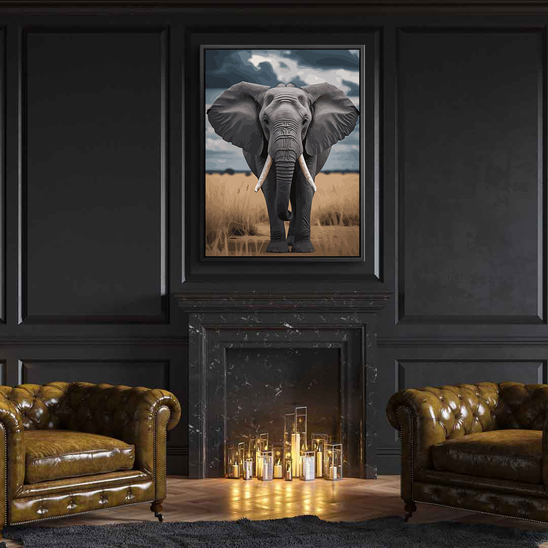 Pictura pe Numere – Elefant sub cerul savanei 7413