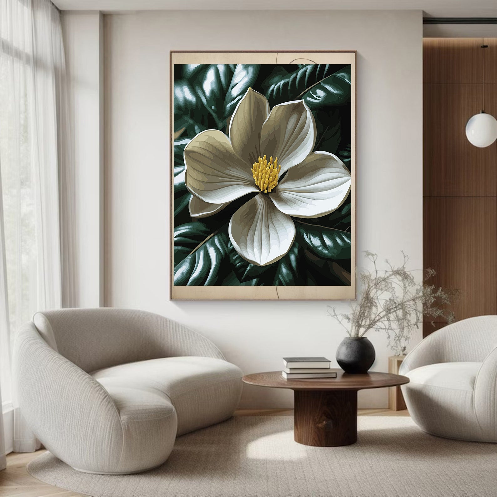 Pictura pe Numere – Magnolia alba 6888