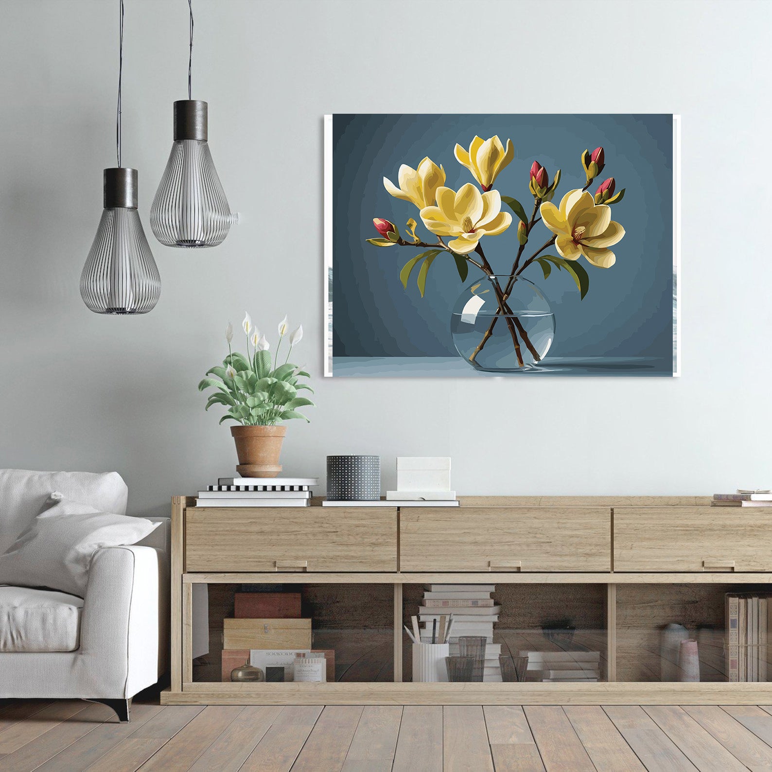Pictura pe Numere – Ramura de Magnolie 6856