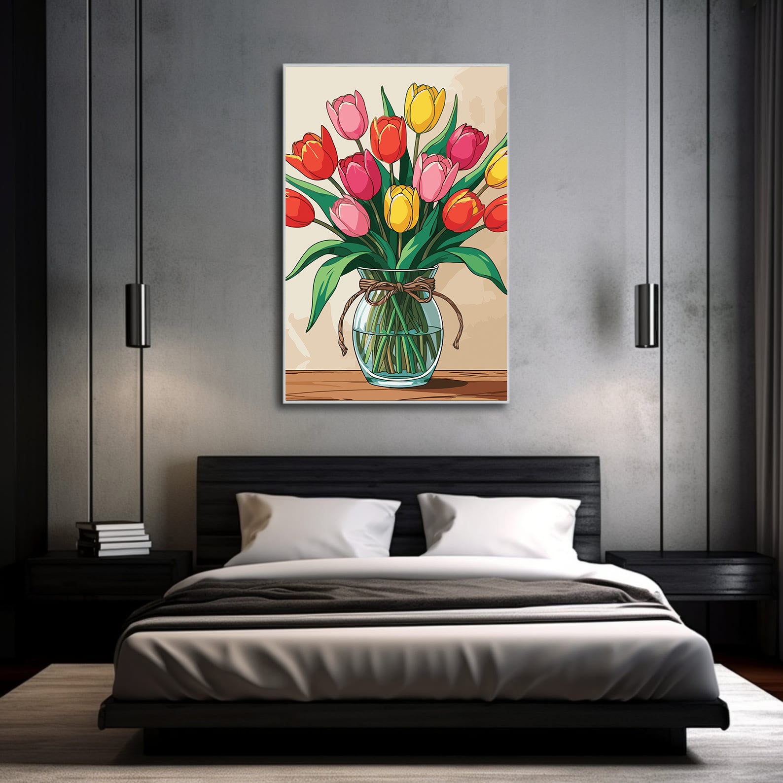 Pictura pe Numere – Tulipe in amfora 7077