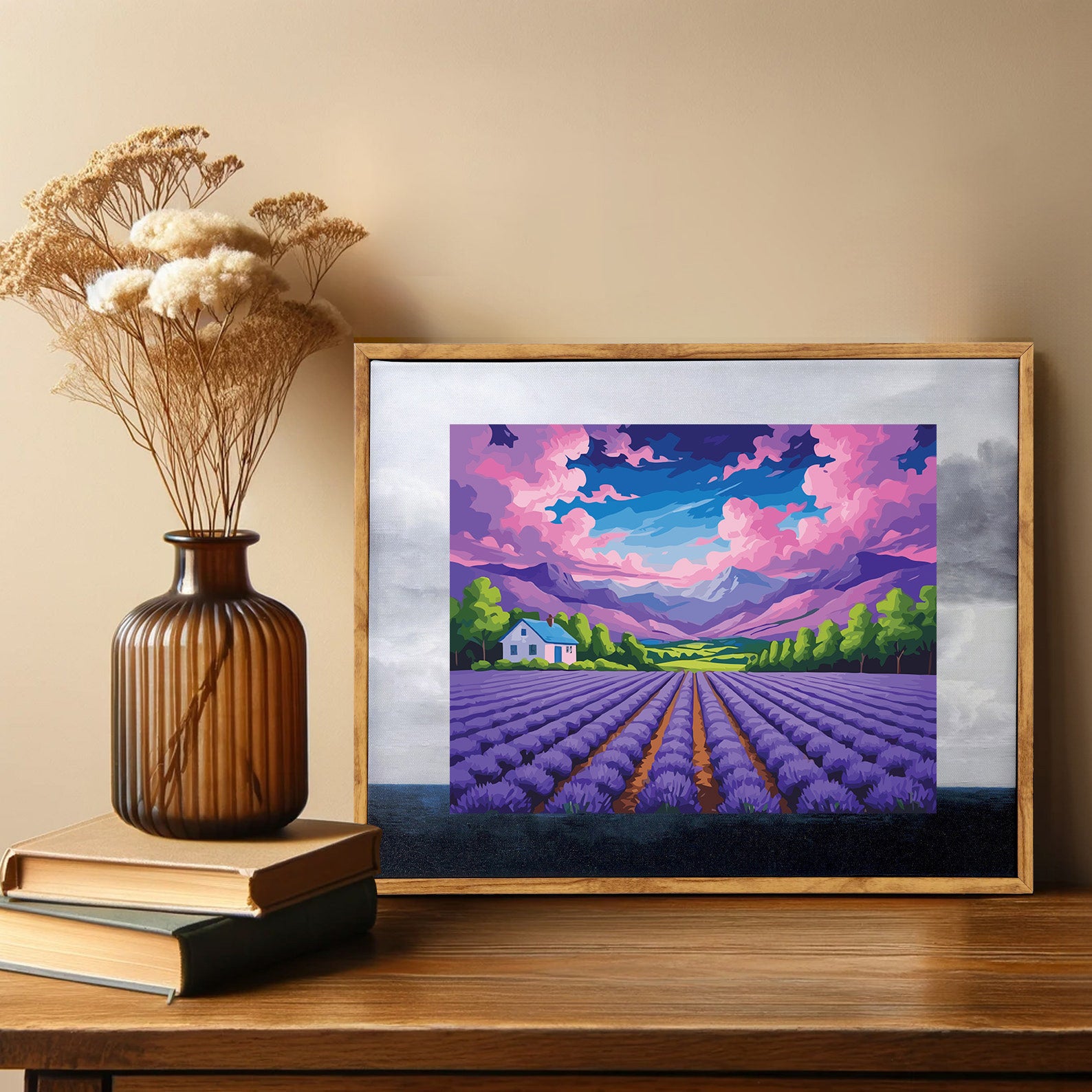 Pictura pe Numere – Orizont de lavanda in amurg 6985