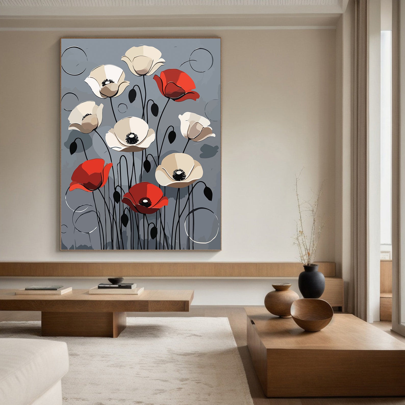 Pictura pe Numere – Contrast de maci 7018