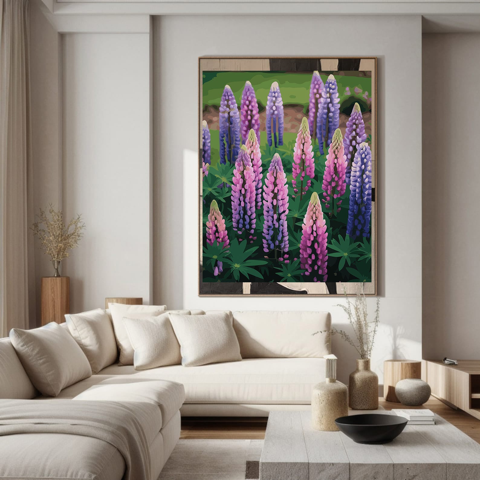 Pictura pe Numere – Lupini sub cer liber 7144