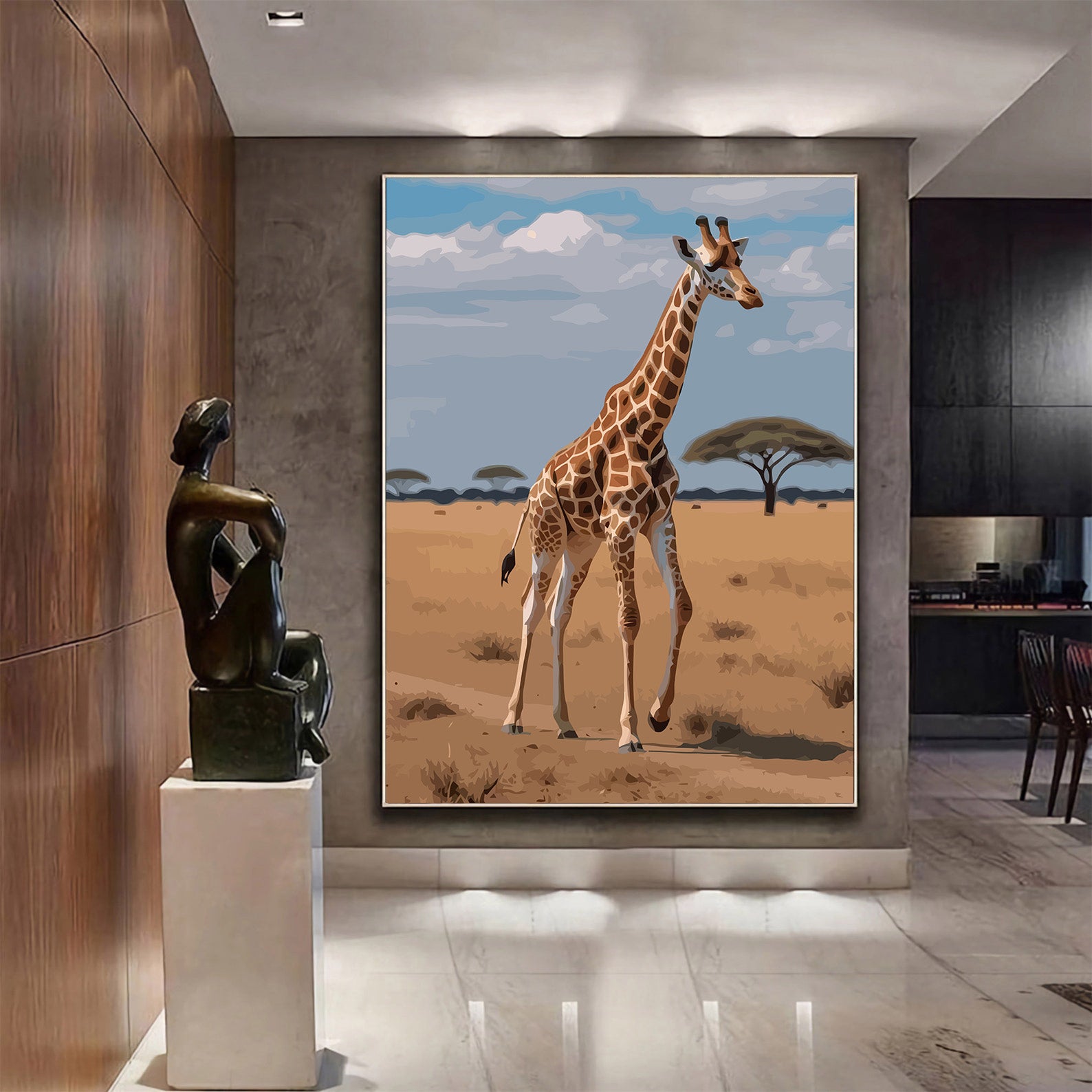 Pictura pe Numere – Pasii eleganti ai girafei 7485