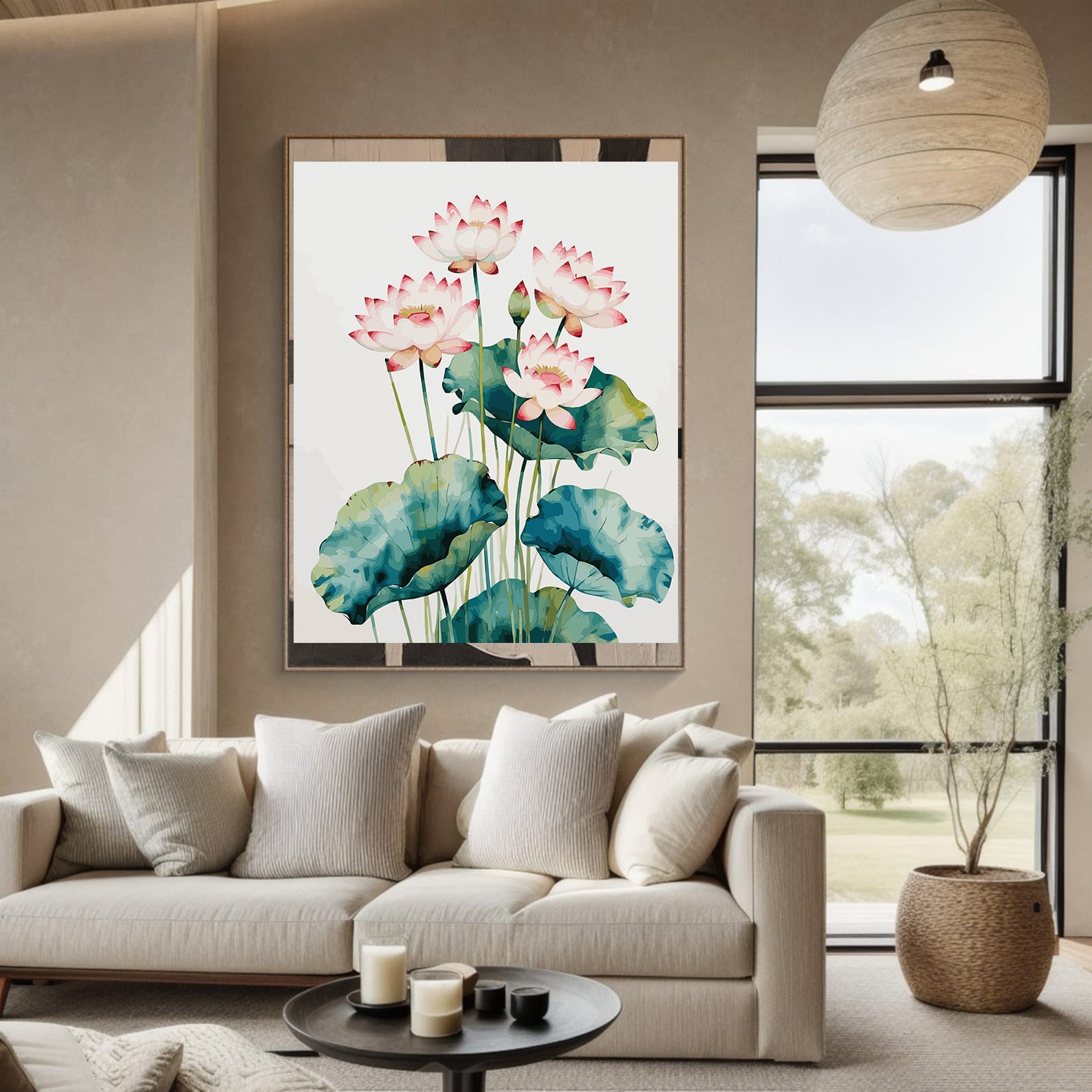 Pictura pe Numere – Flori de lotus 6890