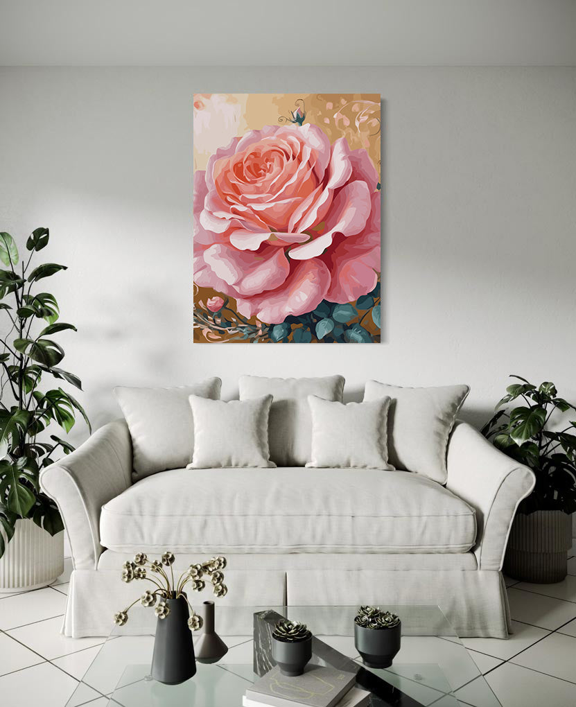 Pictura pe Numere – Trandafir catifelat 7047