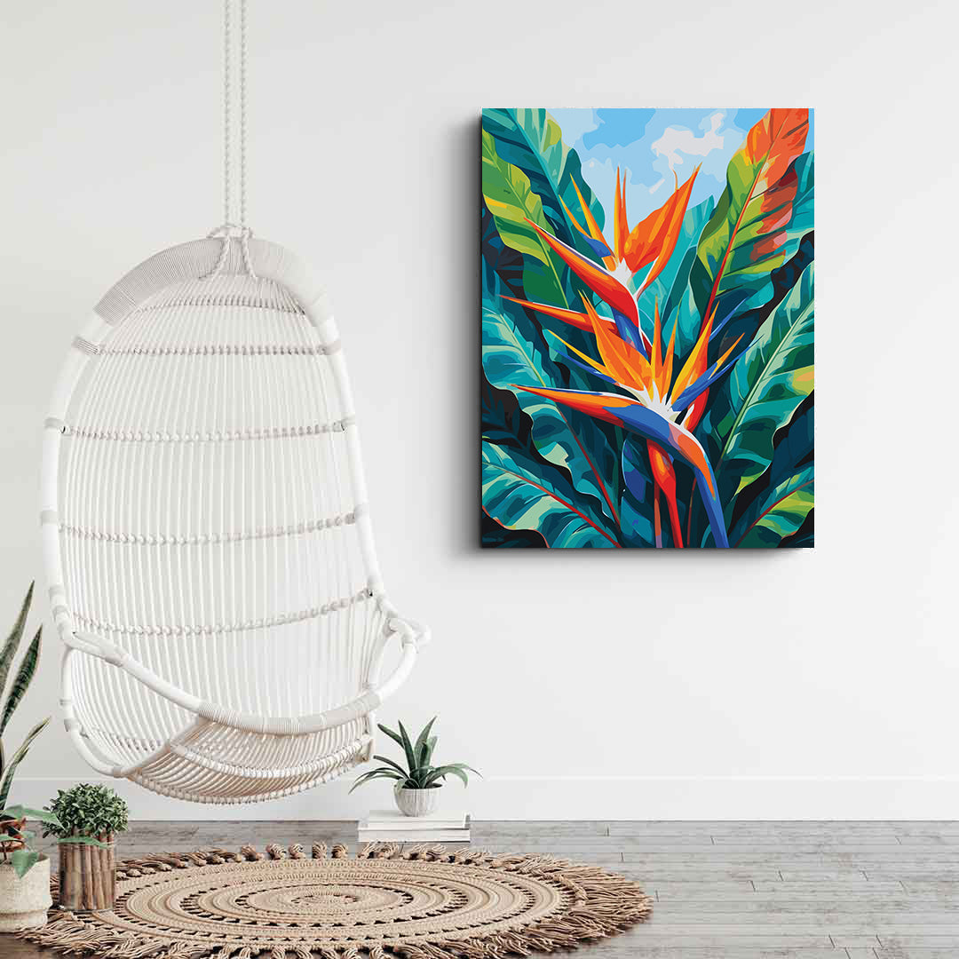 Pictura pe Numere – Strelitzia in culori 6883