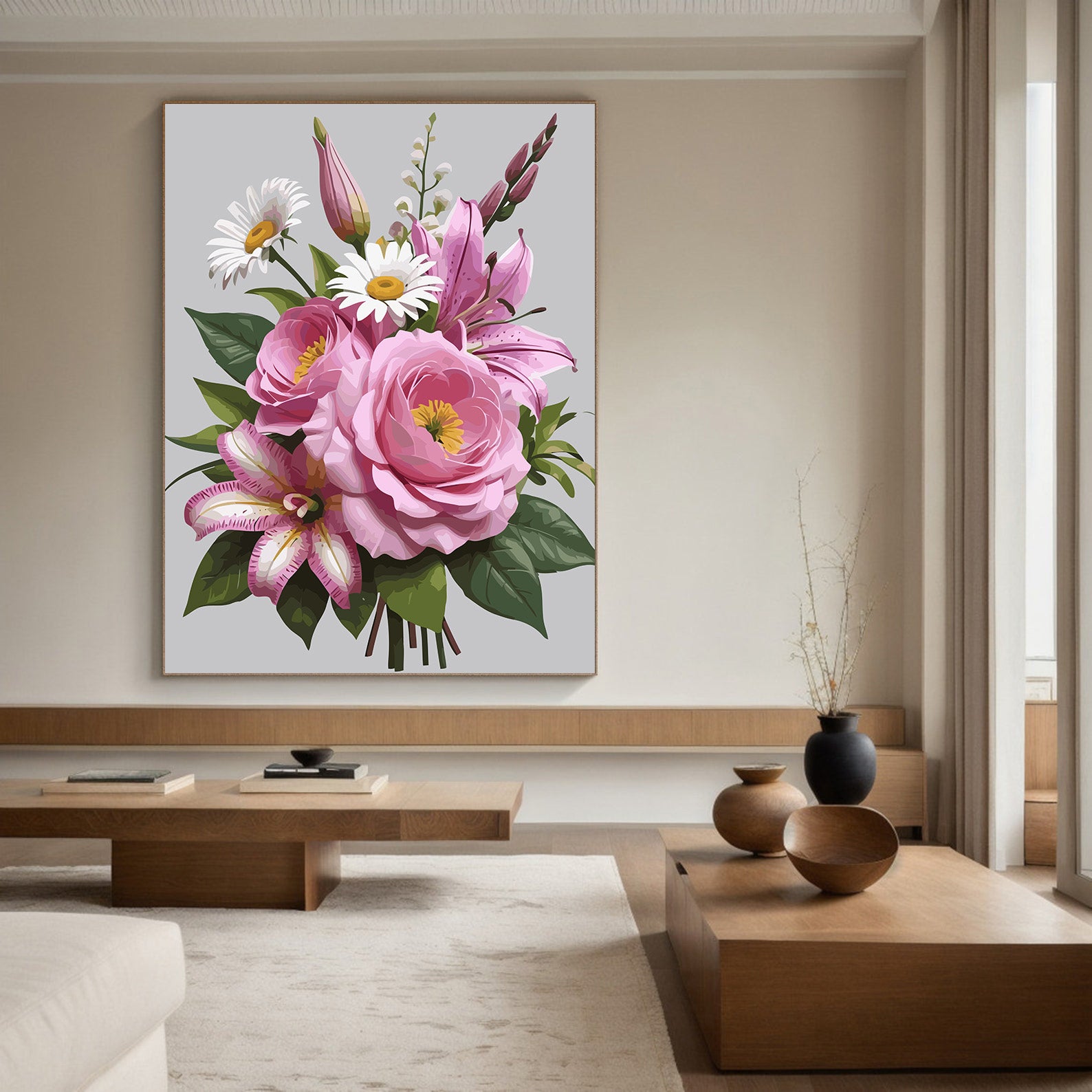 Pictura pe Numere – Armonie in Roz 6833