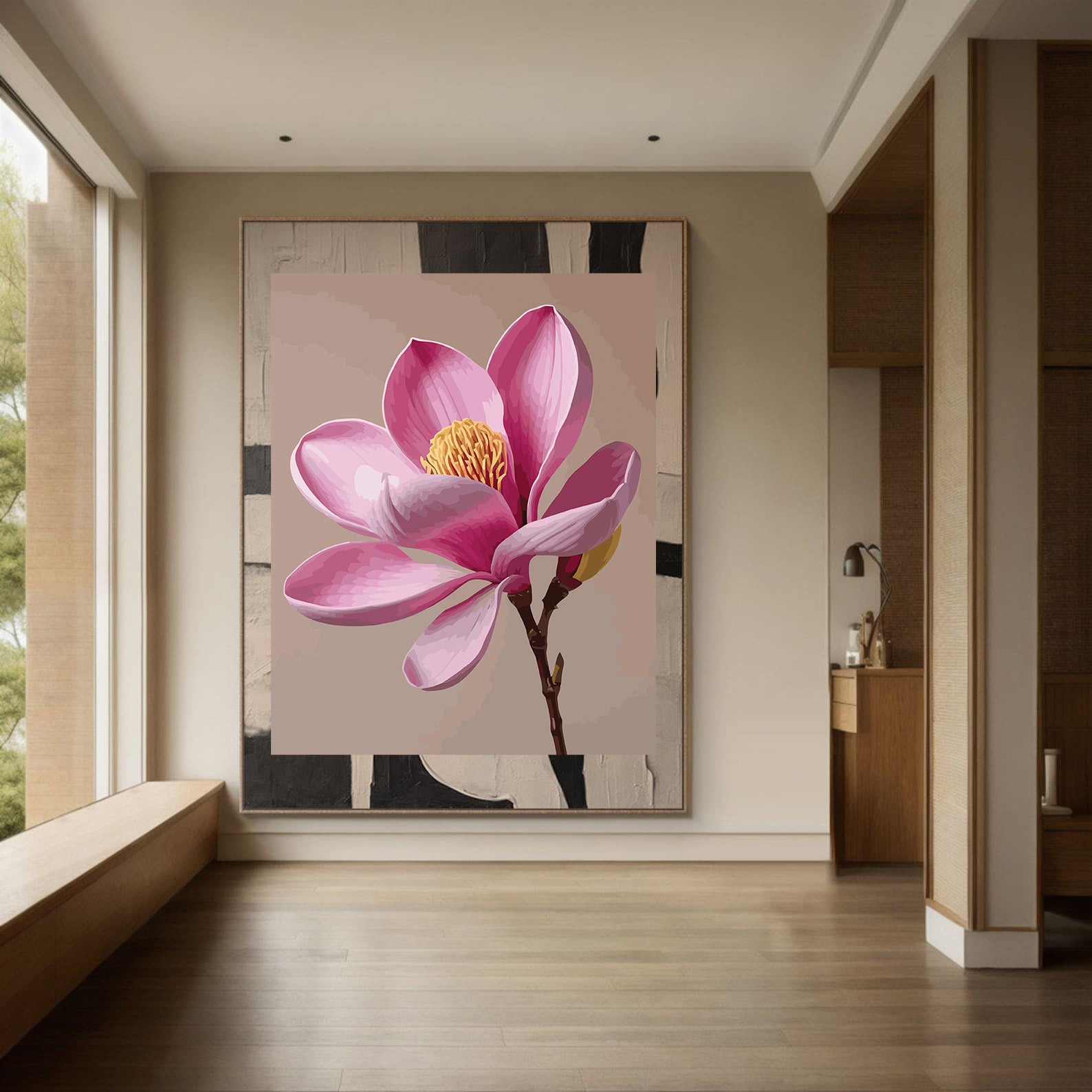 Pictura pe Numere – Magnolie solitara 7066
