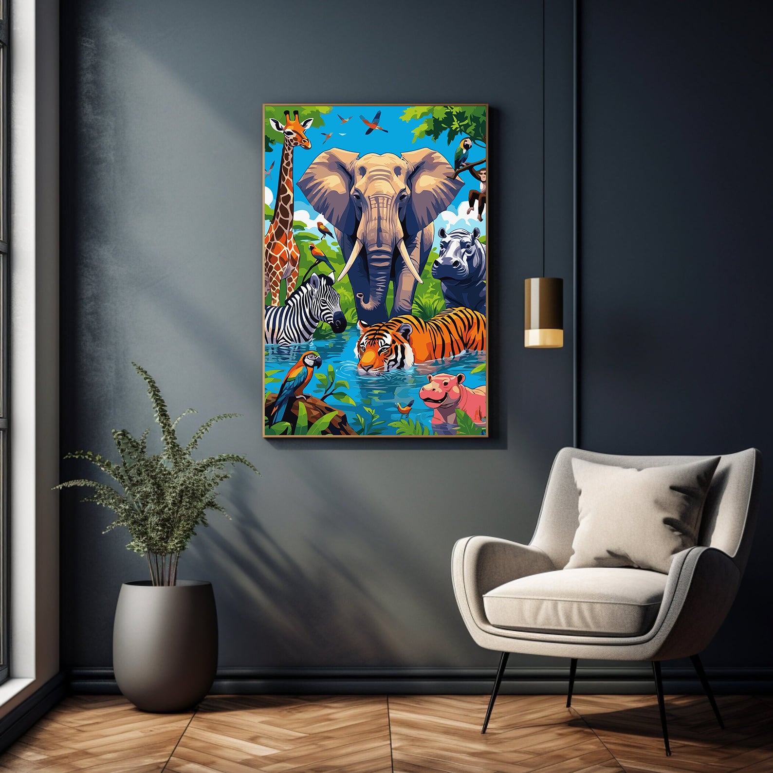 Pictura pe Numere – Intalnirea junglei 7422