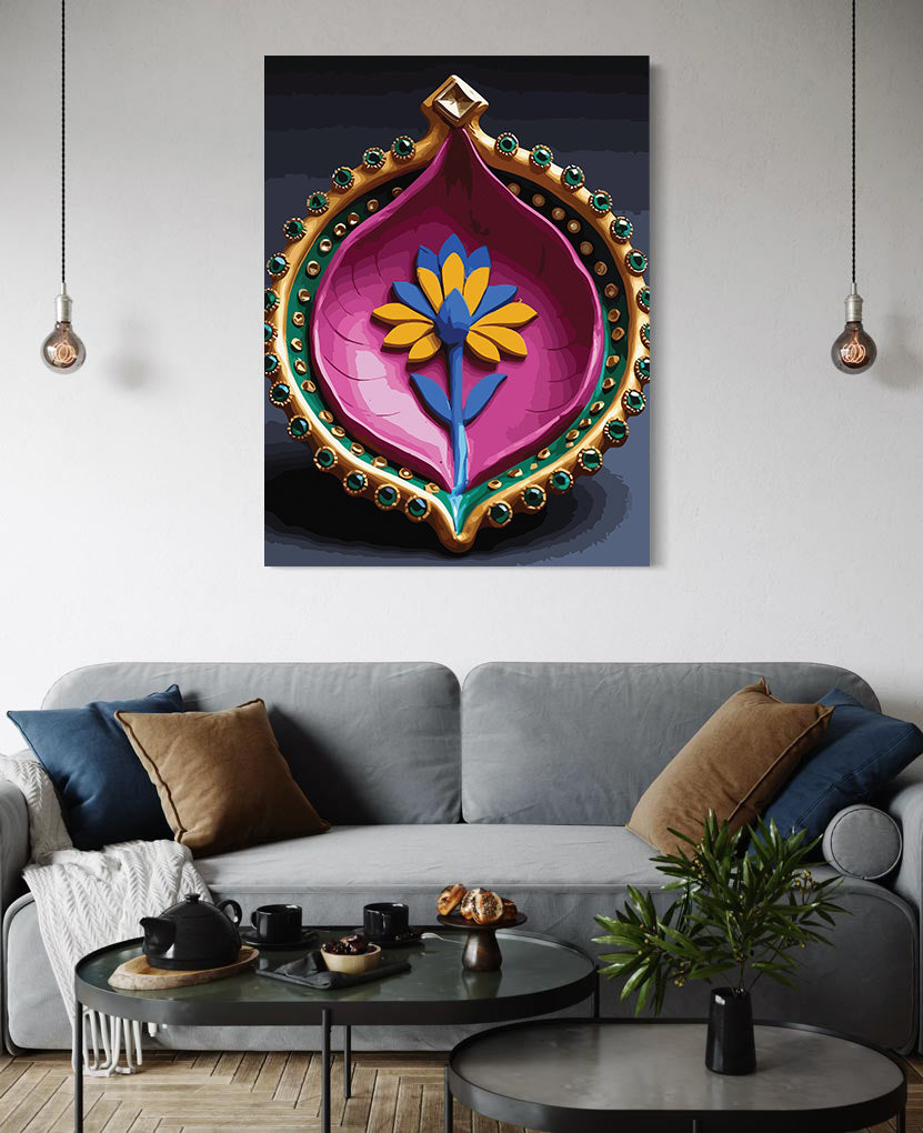 Pictura pe Numere – Floare de smarald 7023