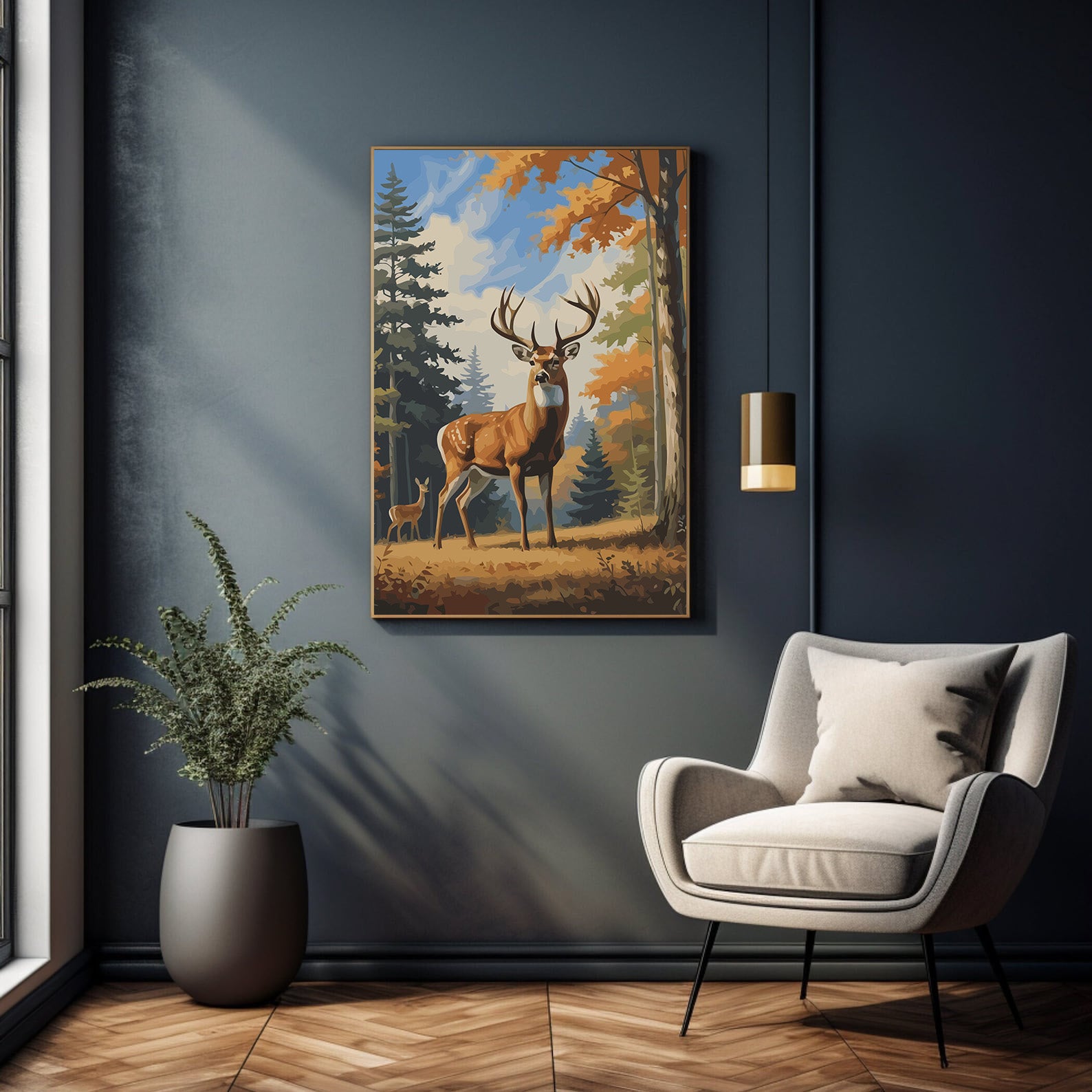Pictura pe Numere – Majestatea cerbului falnic 7492
