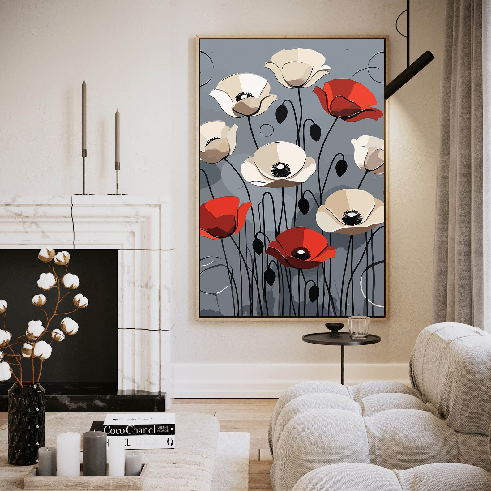 Pictura pe Numere – Contrast de maci 7018