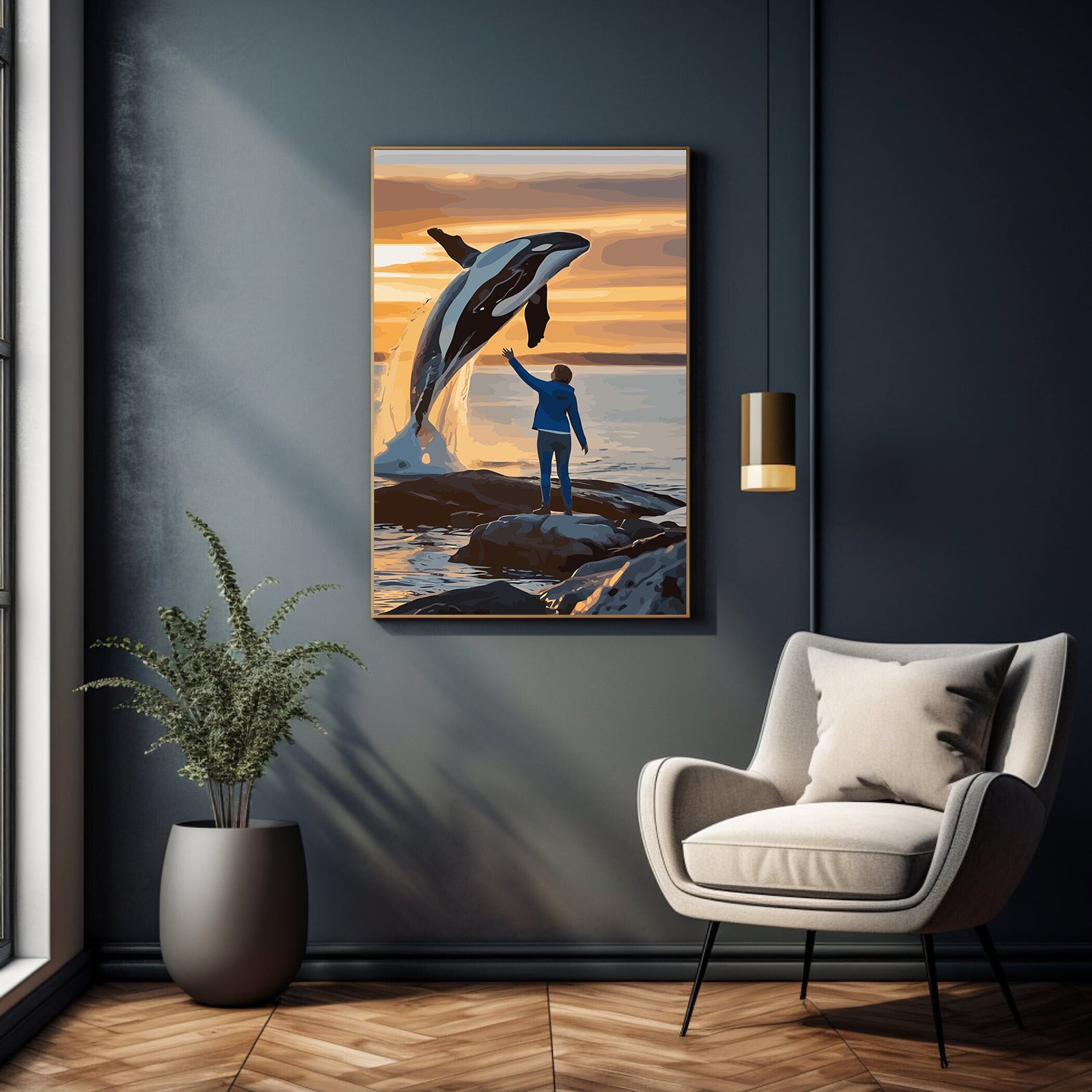 Pictura pe Numere – Salutul orcei in lumina apusului 7462