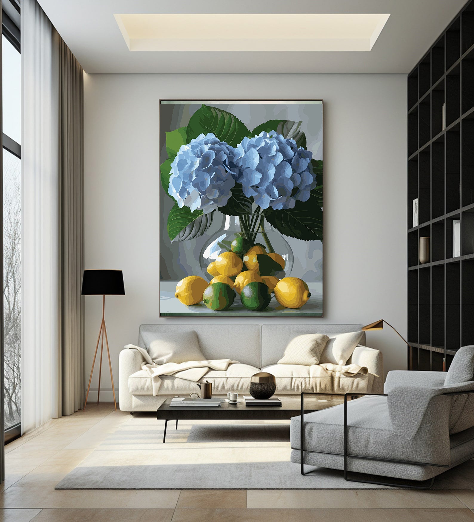 Pictura pe Numere – Hortensii si citrice 7239