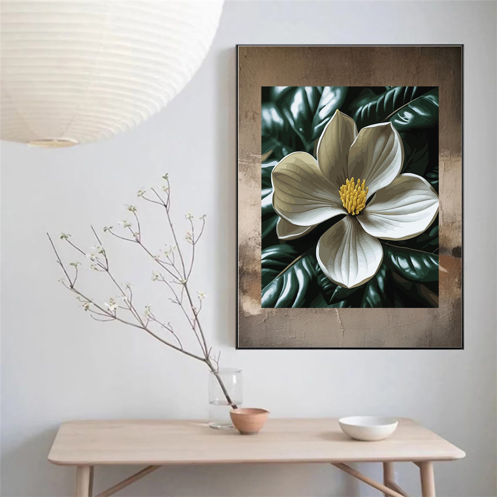 Pictura pe Numere – Magnolia alba 6888