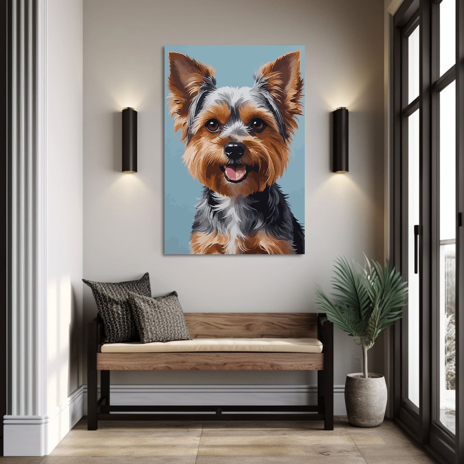 Pictura pe Numere – Bucuria micului yorkie 7369