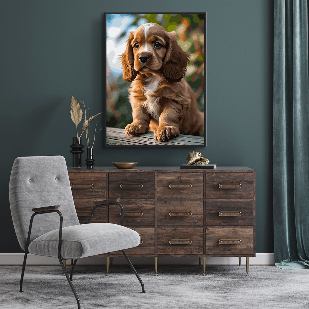 Pictura pe Numere – Puiul de cocker 7386