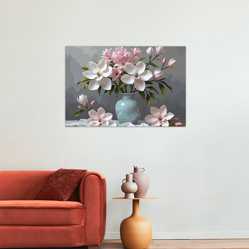 Pictura pe Numere – Magnolii in portelan 7173