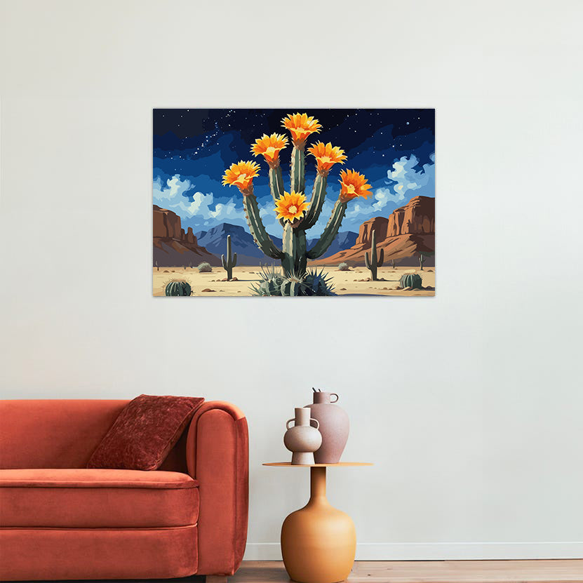 Pictura pe Numere – Cactus sub stele 6835