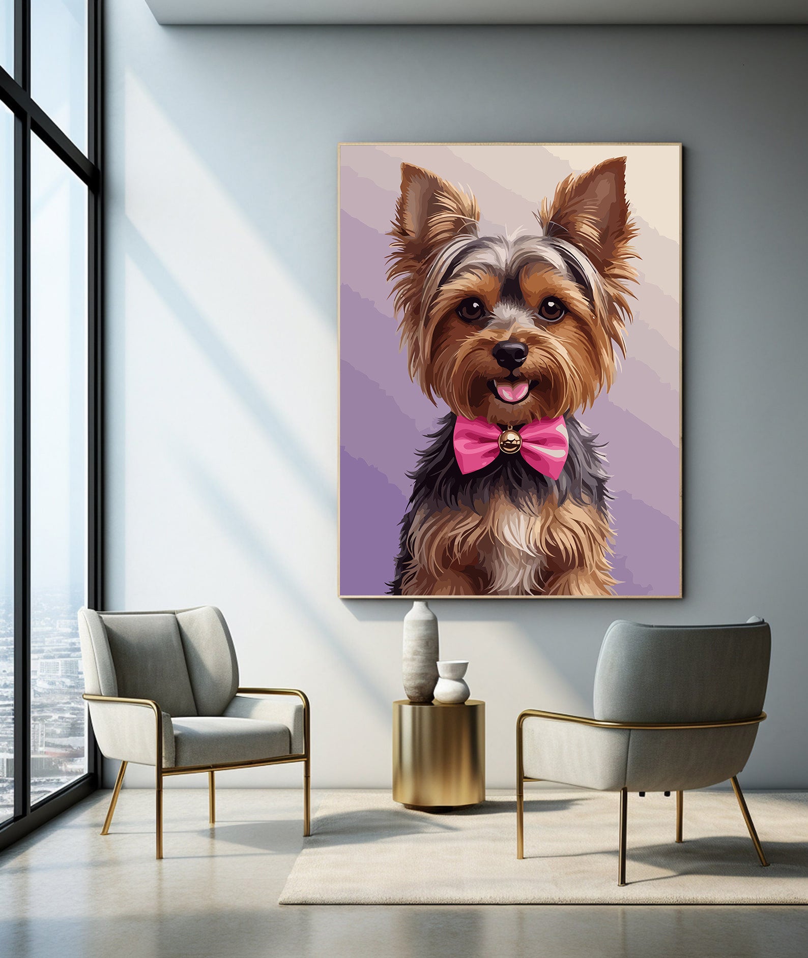 Pictura pe Numere – Eleganta micului yorkie 7499