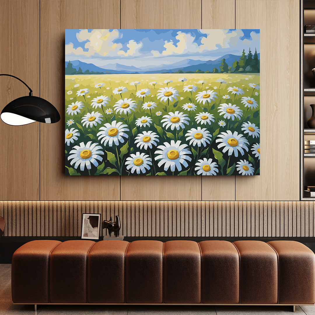 Pictura pe Numere – Orizont cu margarete 7213