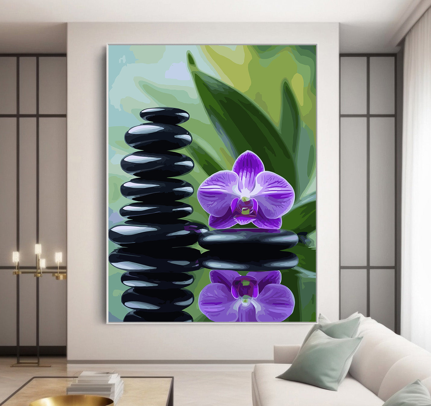 Pictura pe Numere – Reflexie Violet 6839