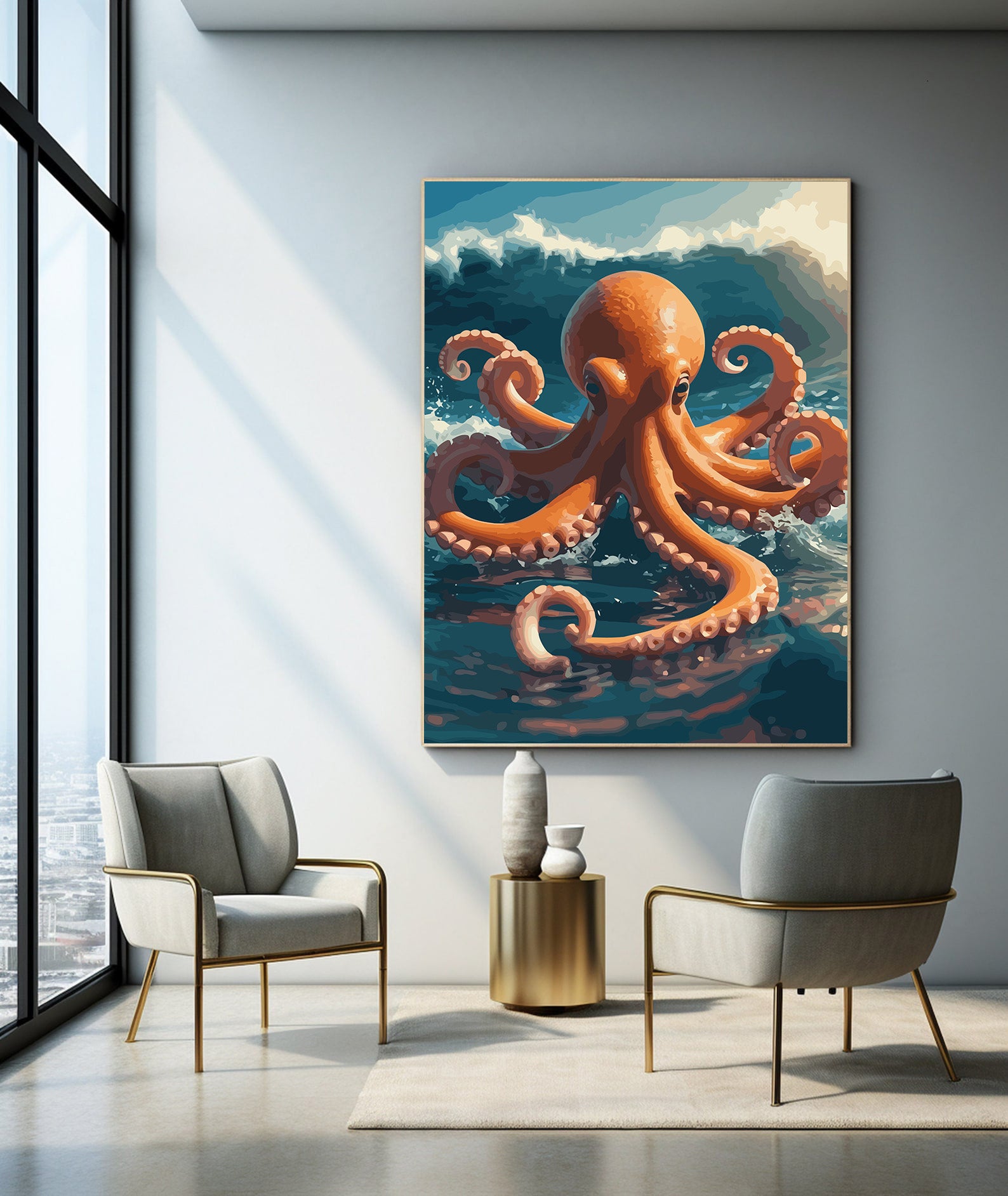Pictura pe Numere – Tentacule in dansul oceanului 7463