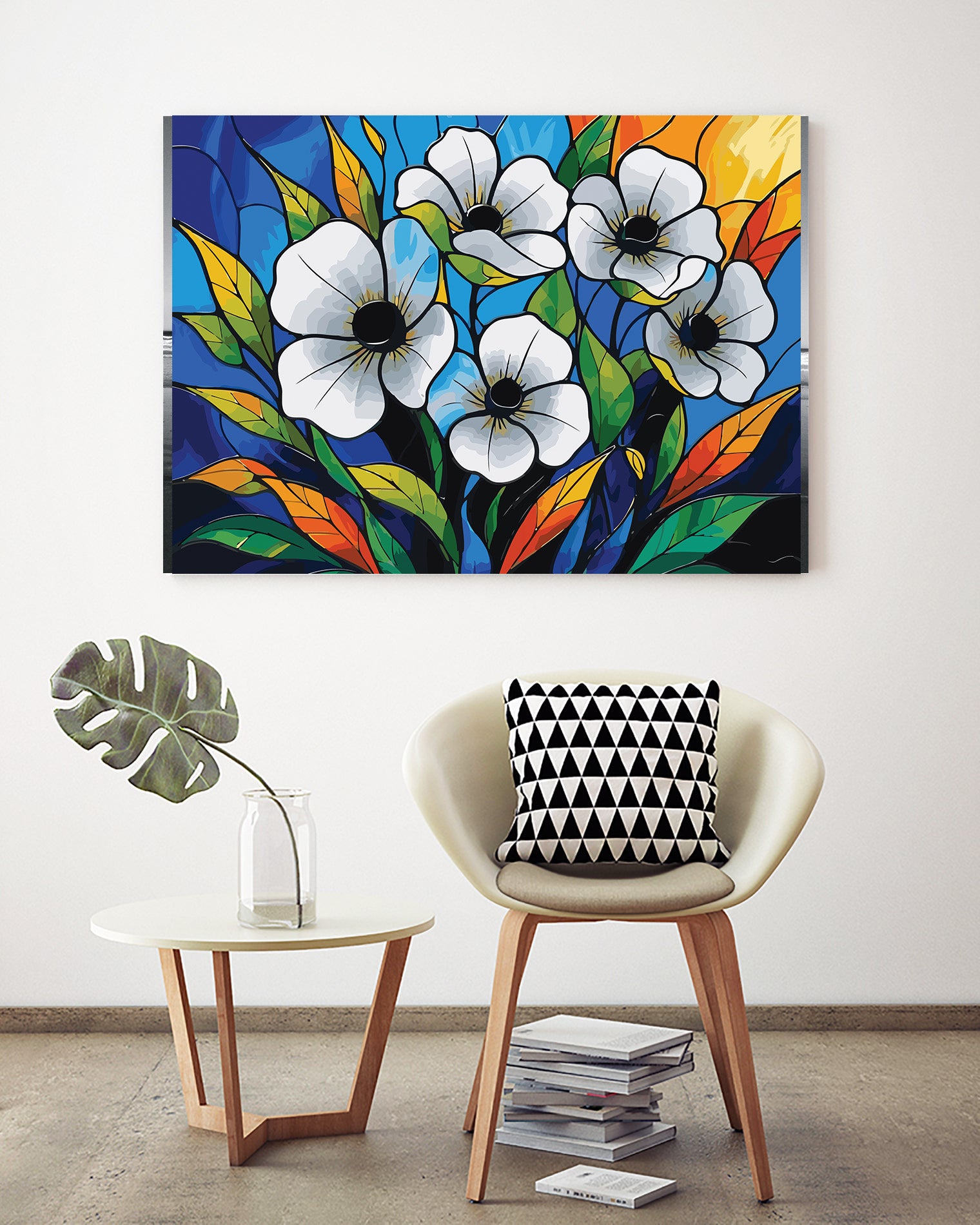 Pictura pe Numere – Anemone in vitraliul noptii 7231