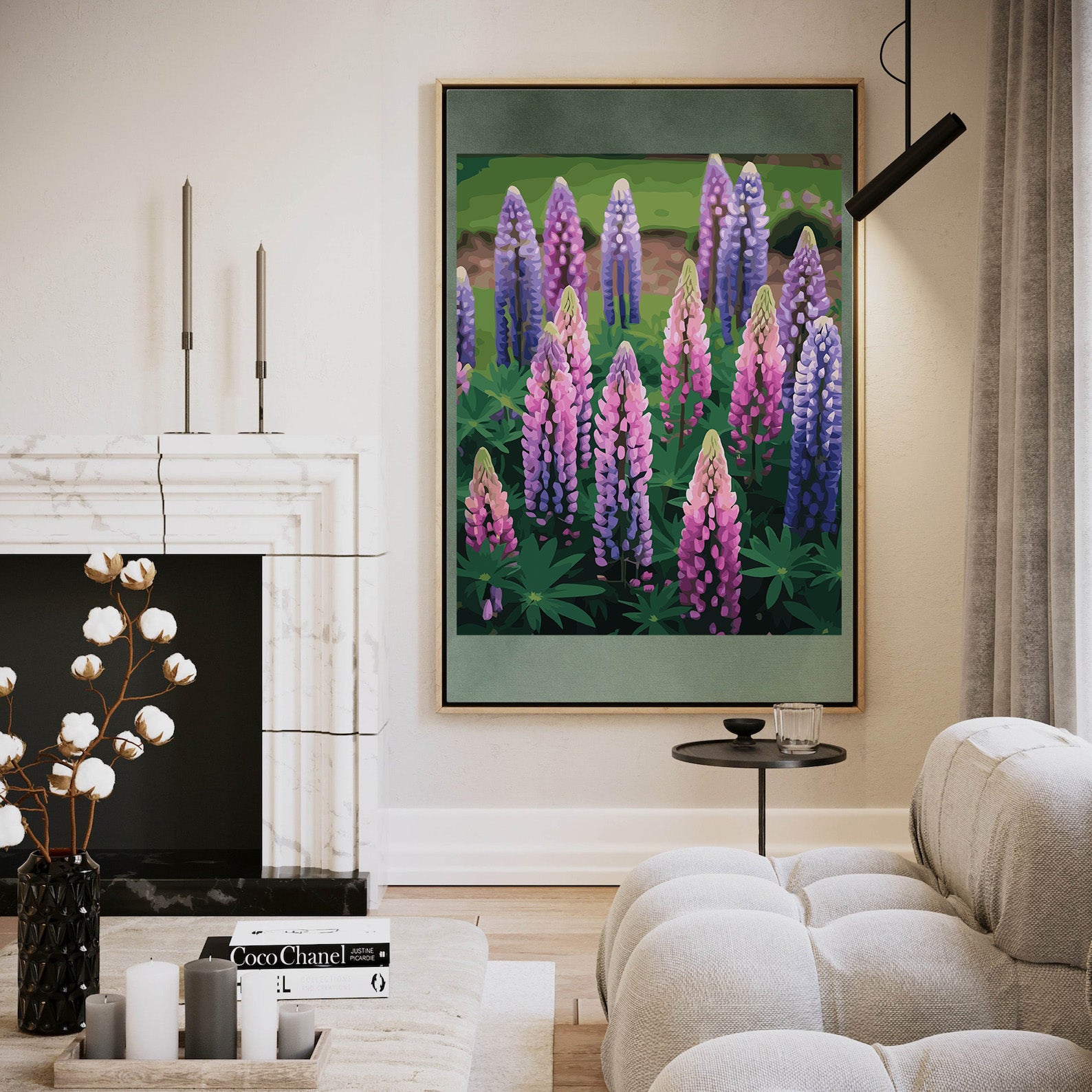 Pictura pe Numere – Lupini sub cer liber 7144