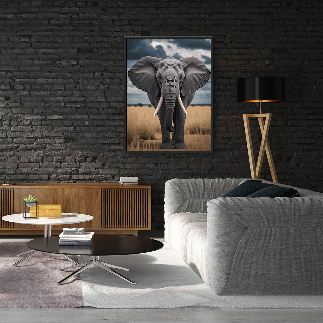 Pictura pe Numere – Elefant sub cerul savanei 7413