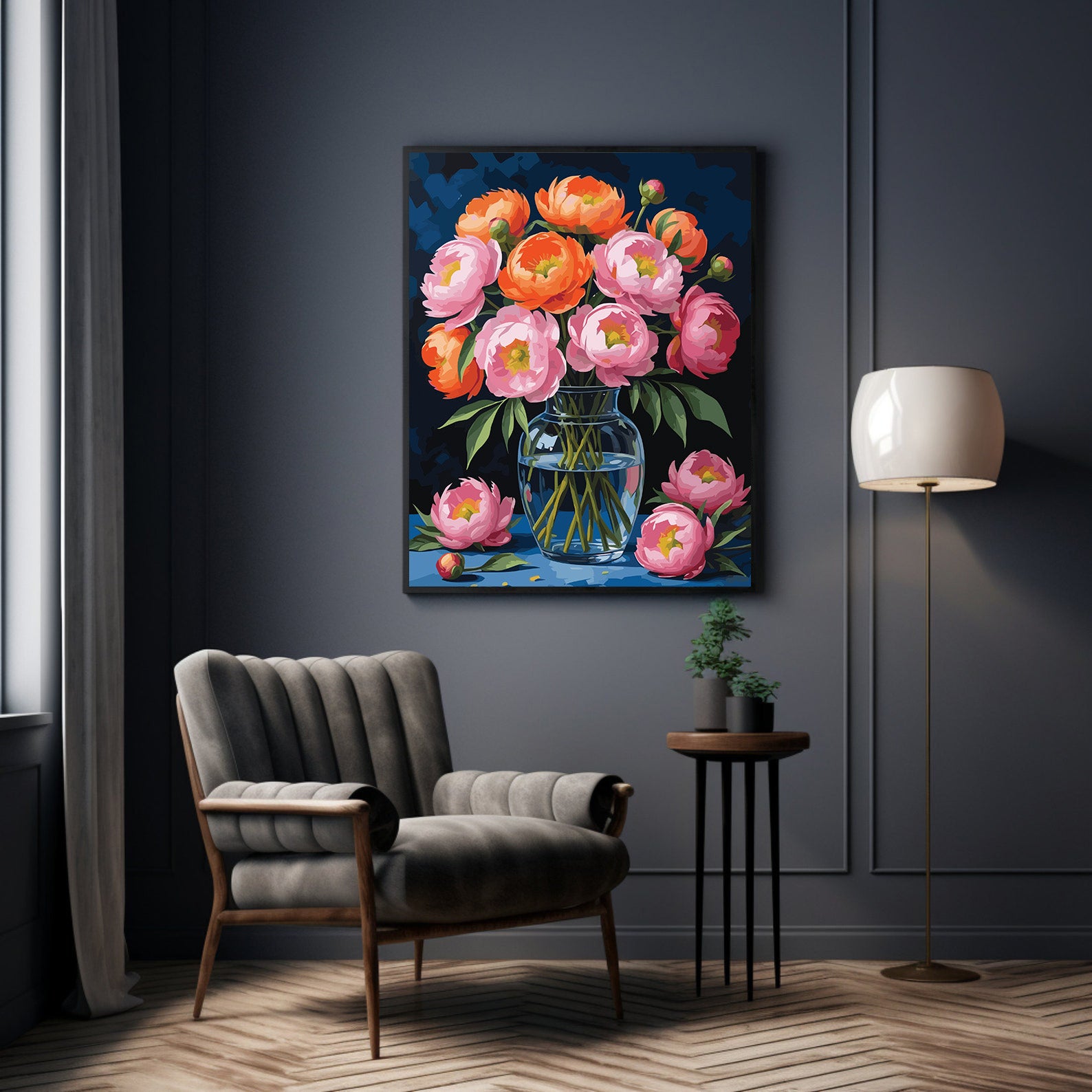 Pictura pe Numere – Explozie de bujori 7045