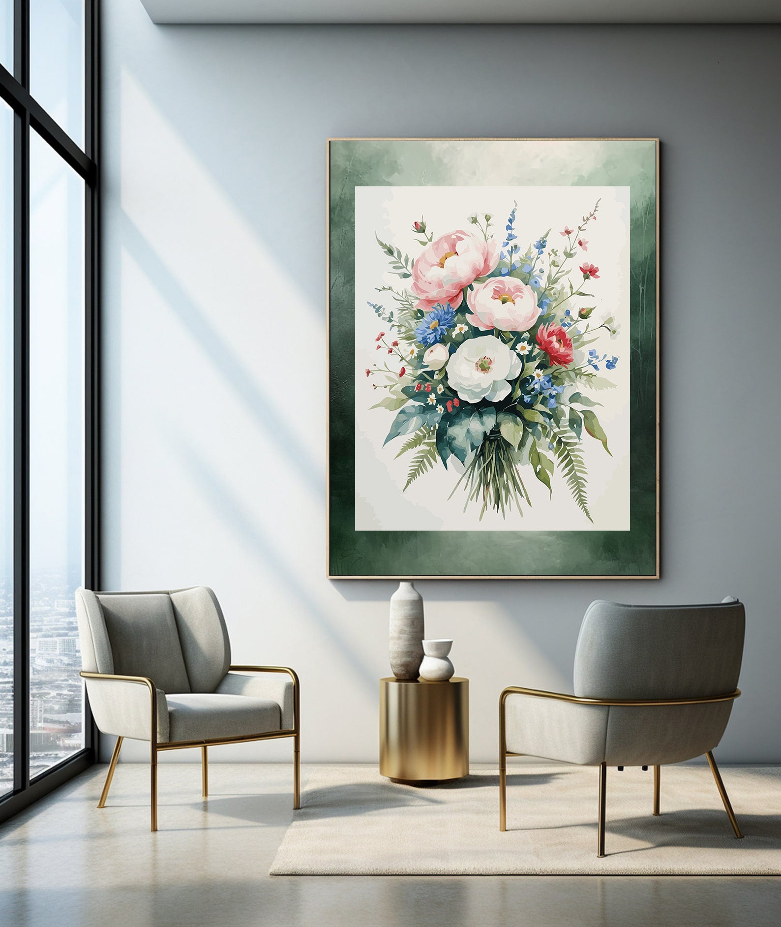 Pictura pe Numere – Buchet de bujori 6882