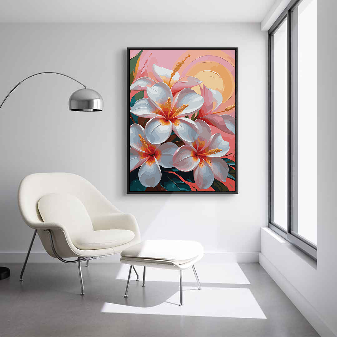 Pictura pe Numere – Hibiscus in amurg 7065