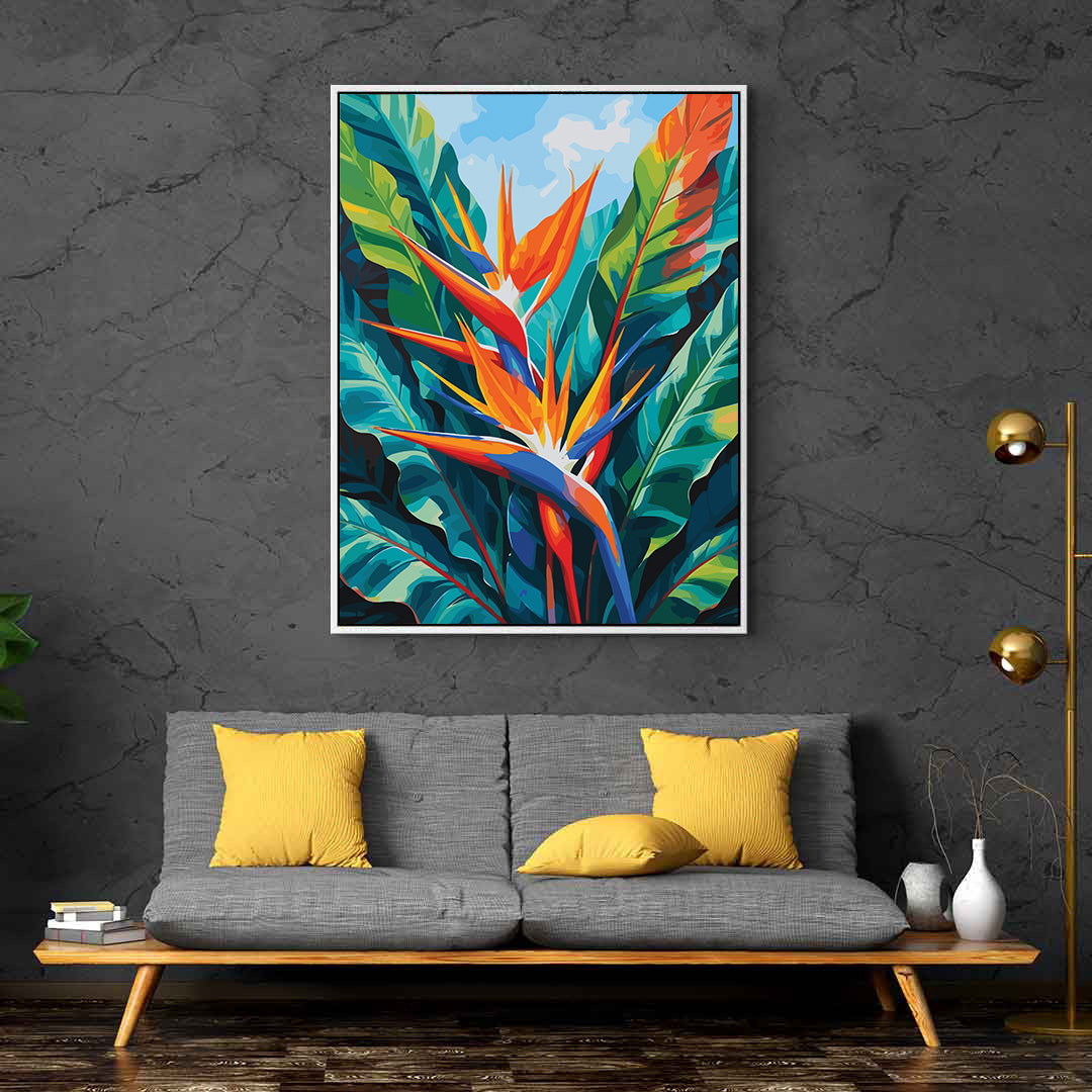 Pictura pe Numere – Strelitzia in culori 6883