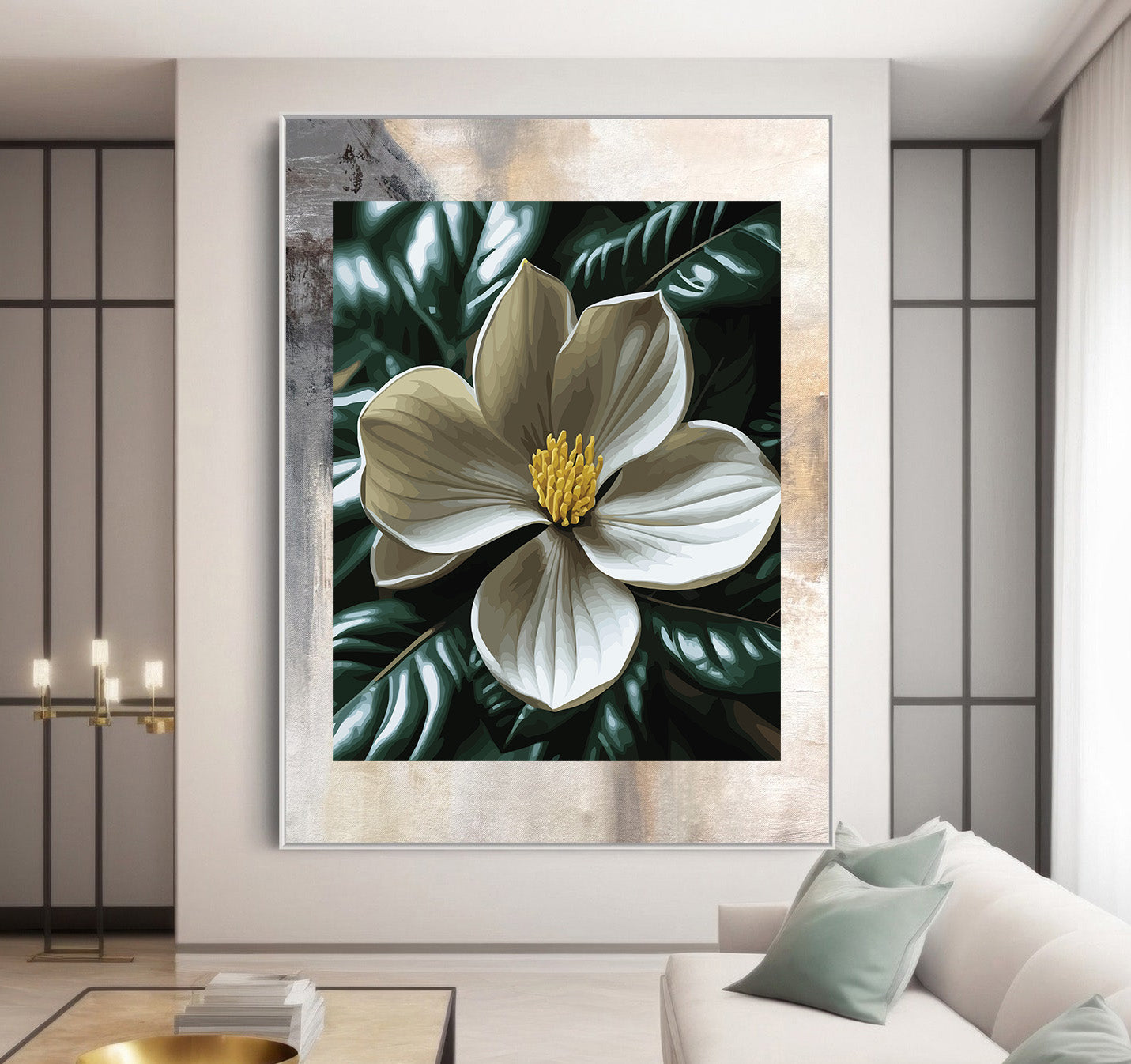 Pictura pe Numere – Magnolia alba 6888