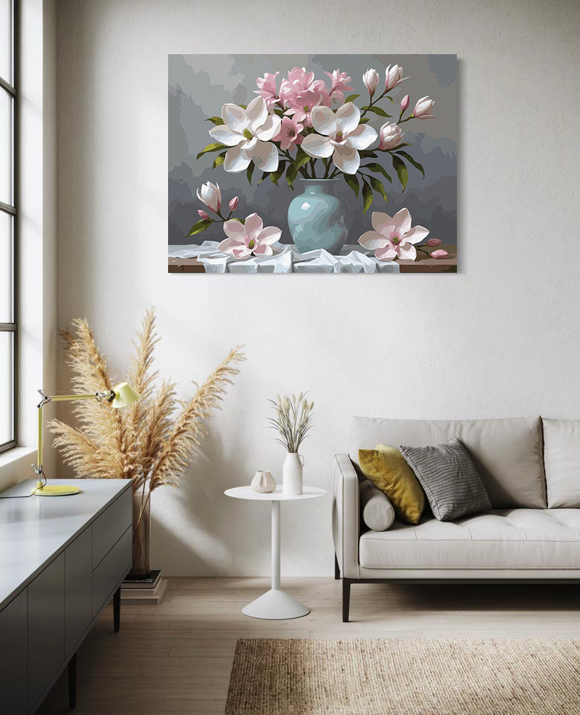 Pictura pe Numere – Magnolii in portelan 7173
