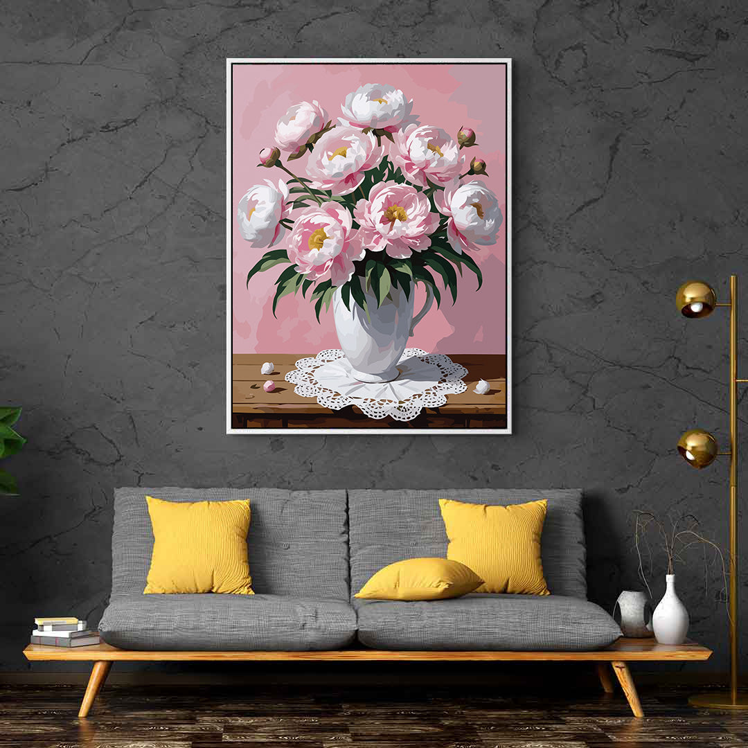 Pictura pe Numere – Bujori de catifea 7155