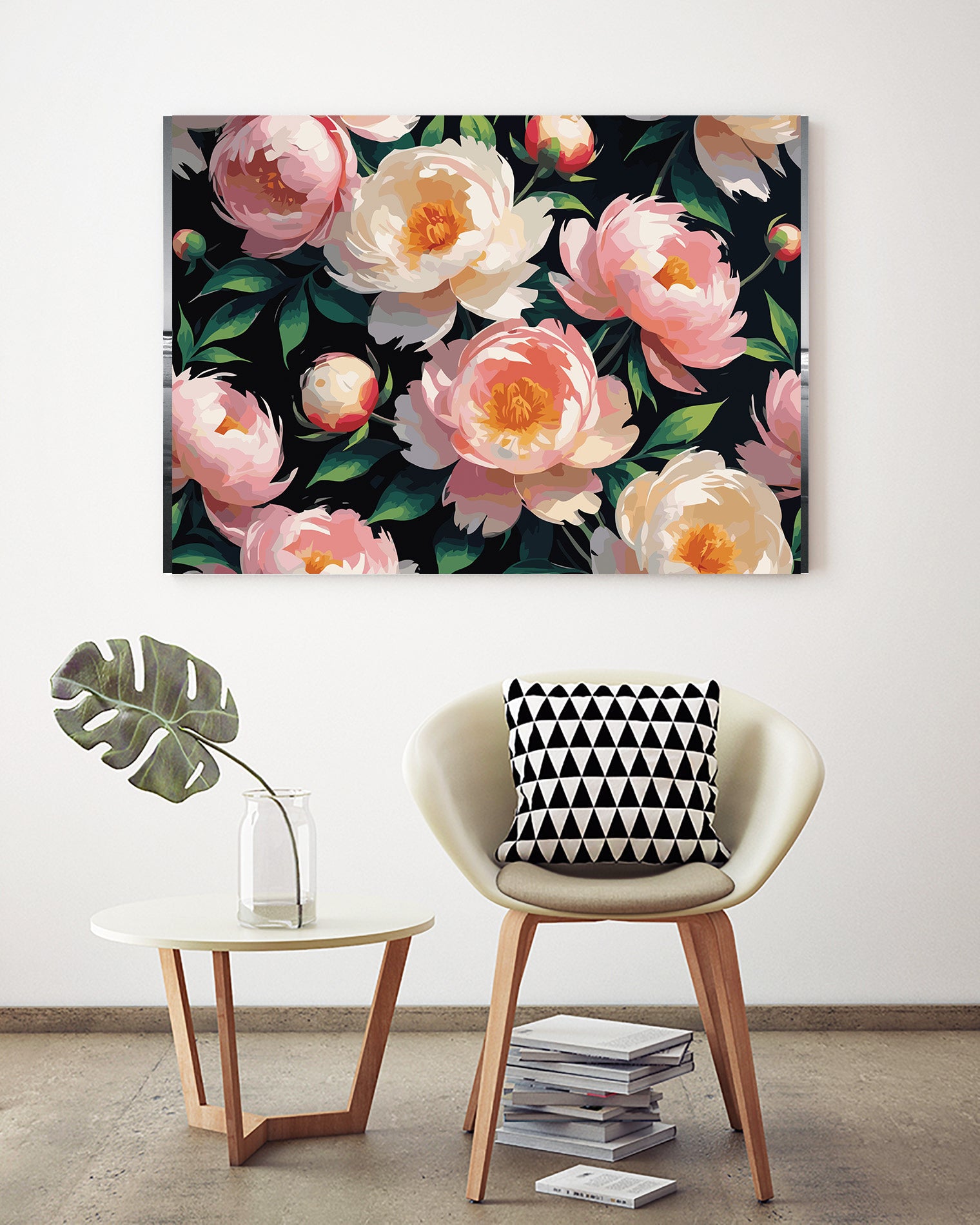 Pictura pe Numere – Bujori in clarobscur 7209
