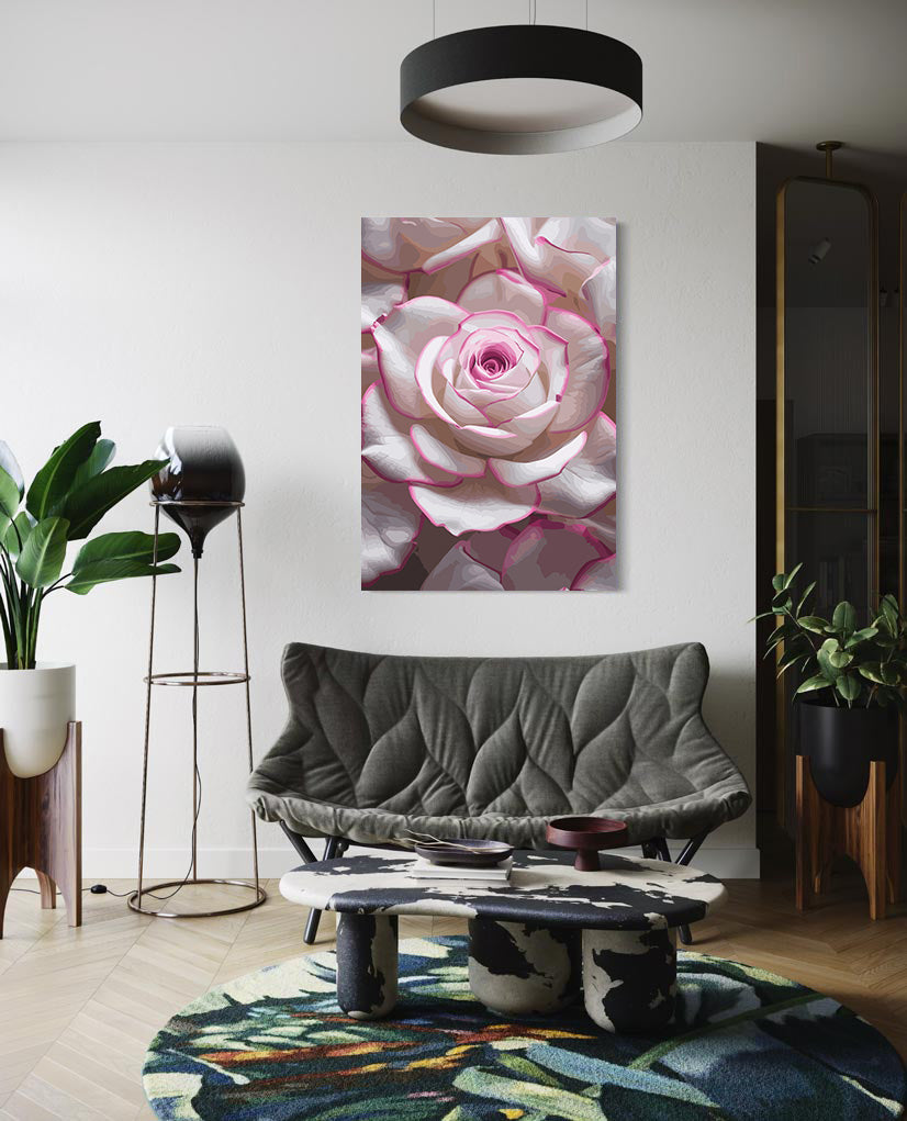 Pictura pe Numere – Trandafir de portelan 7269