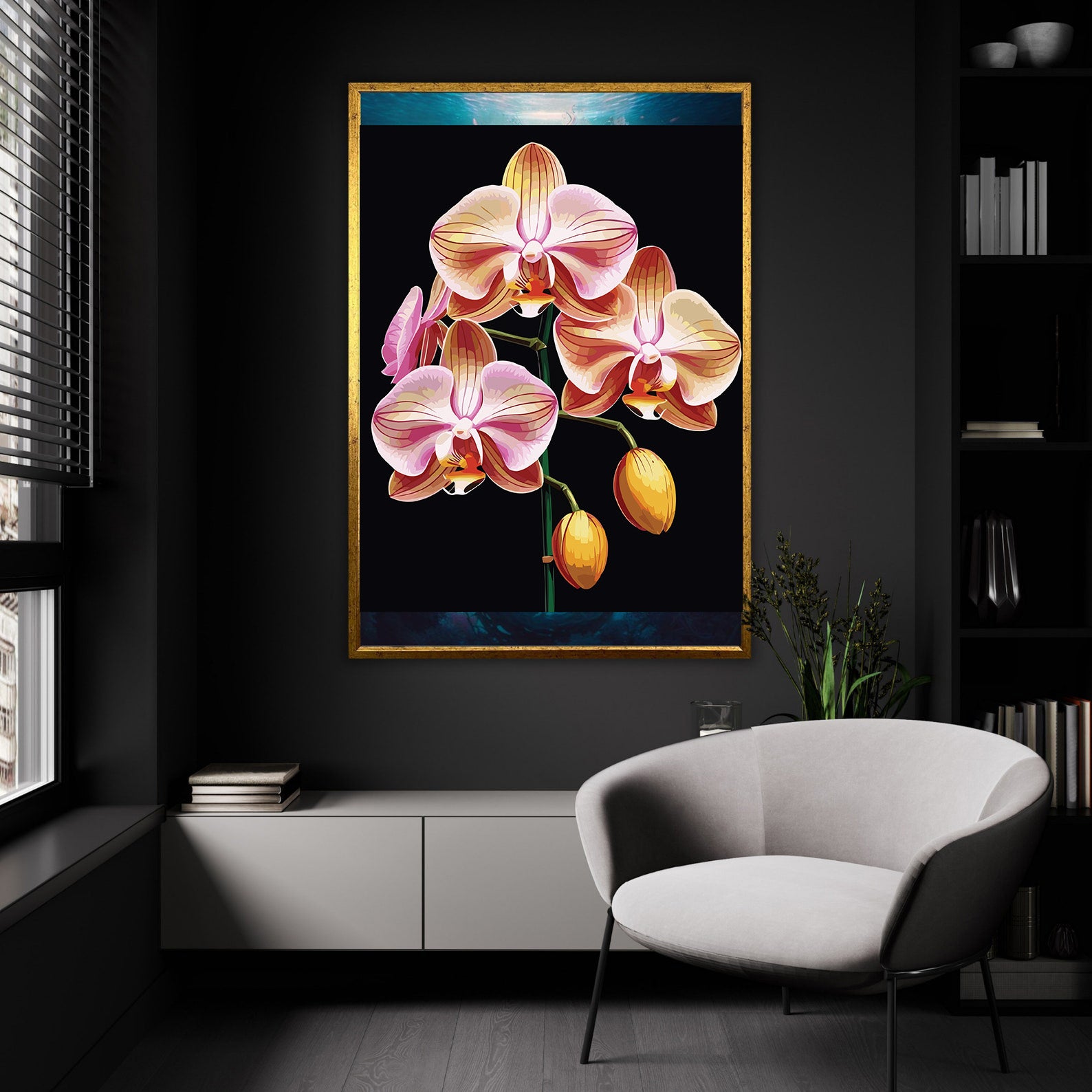 Pictura pe Numere – Orhidee cu boboci 6885